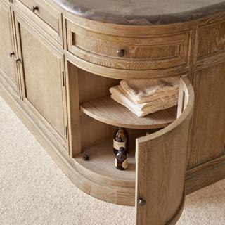 Tikamoon Badezimmermöbel aus Eiche und Stein Louise 180 cm Louise  