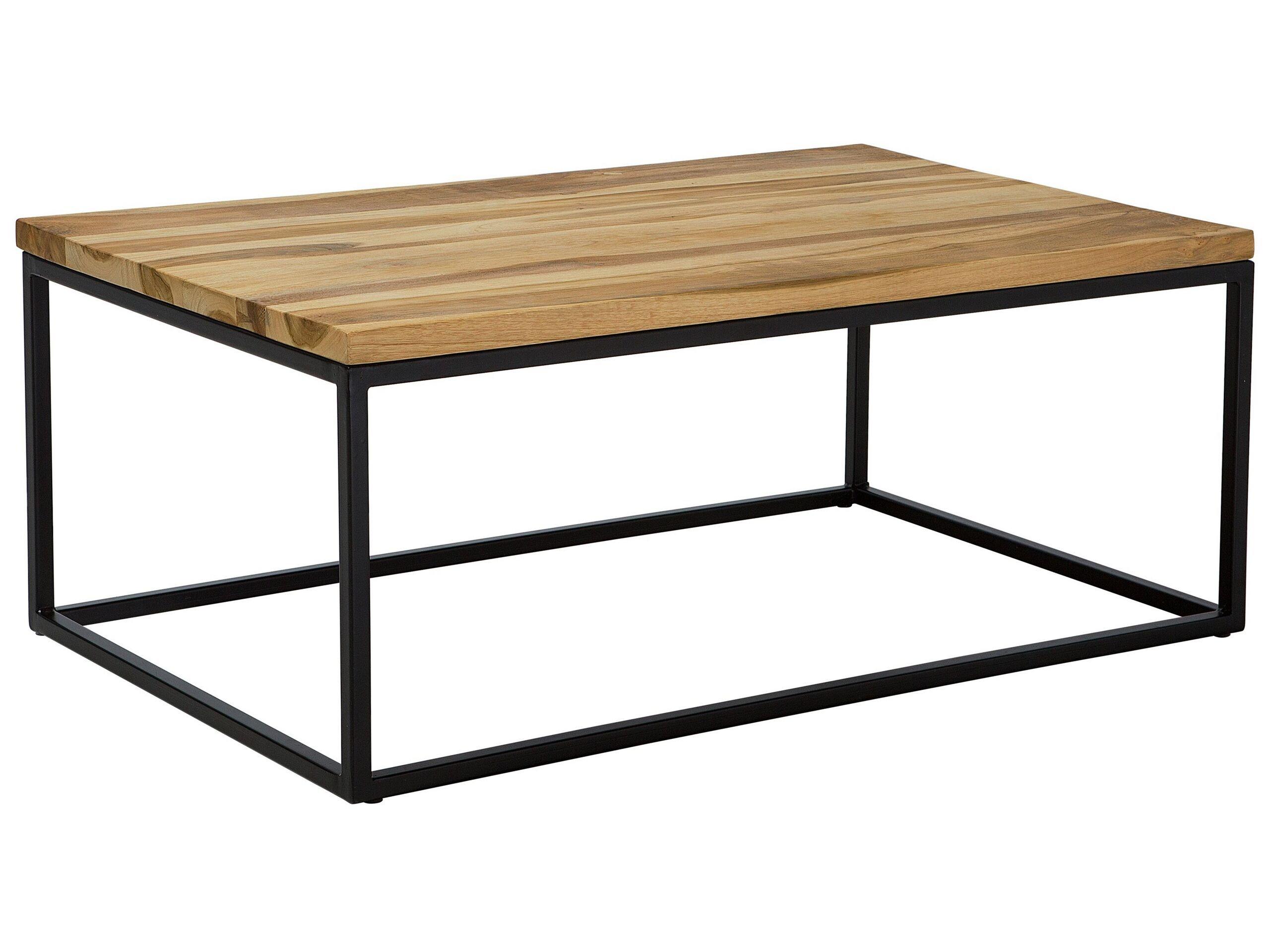 Beliani Table basse en Teck Industriel PROVO  