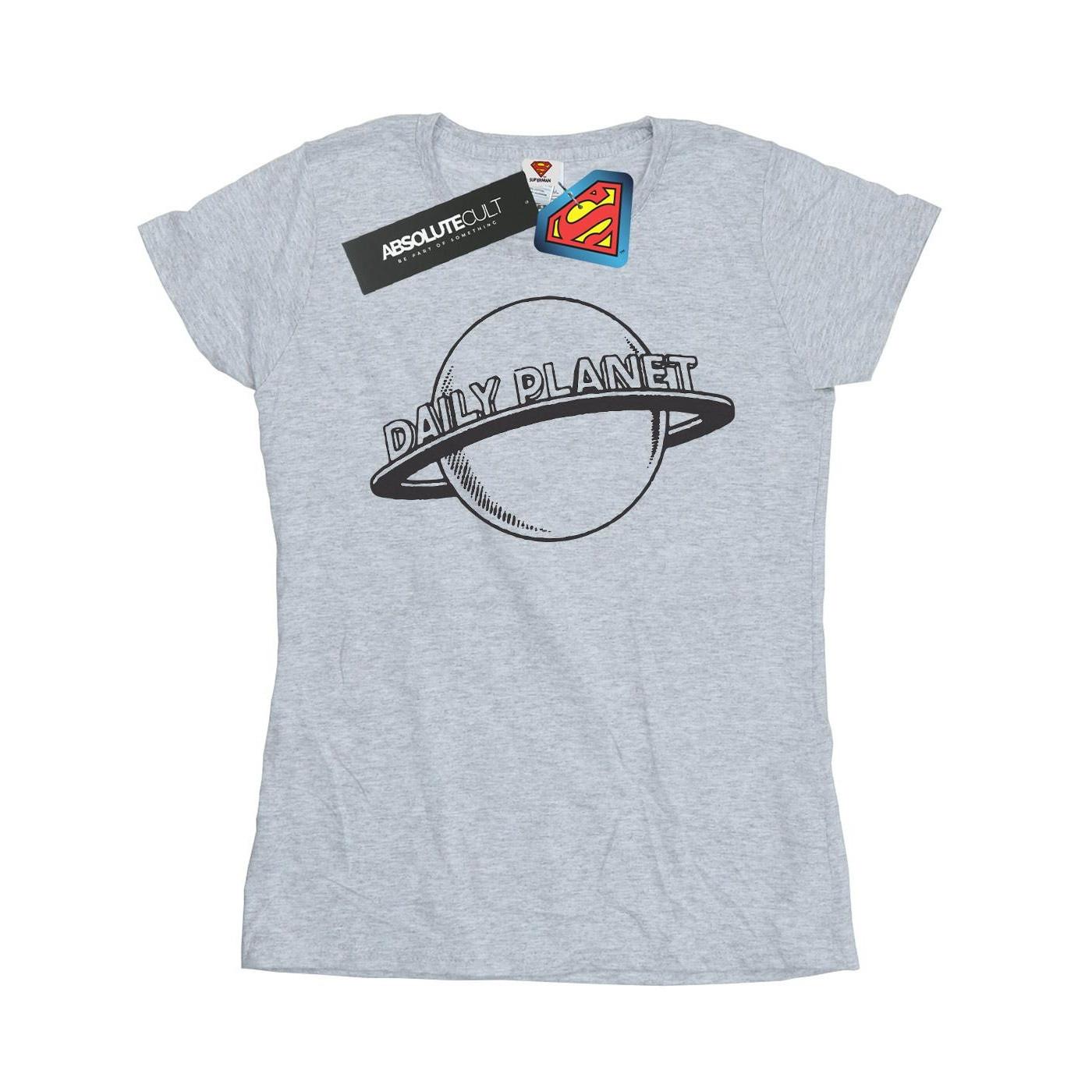 Image of Superman Daily Planet Tshirt Damen Grau M