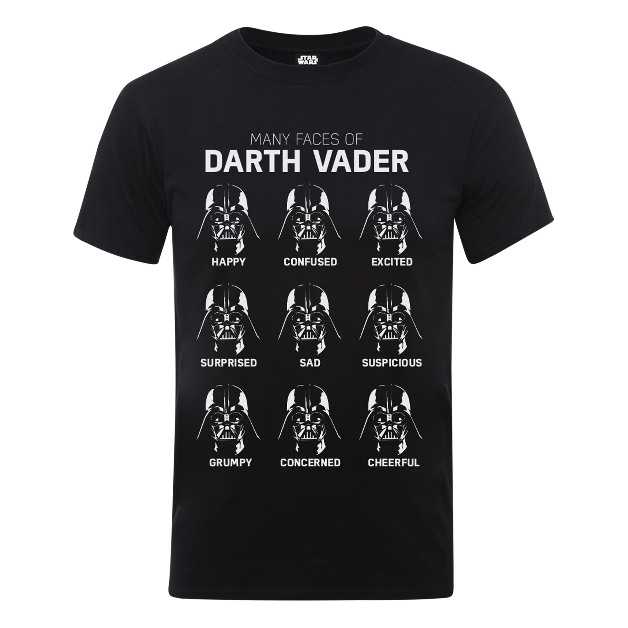 Image of Many Faces Of Darth Vader Tshirt Herren Schwarz S