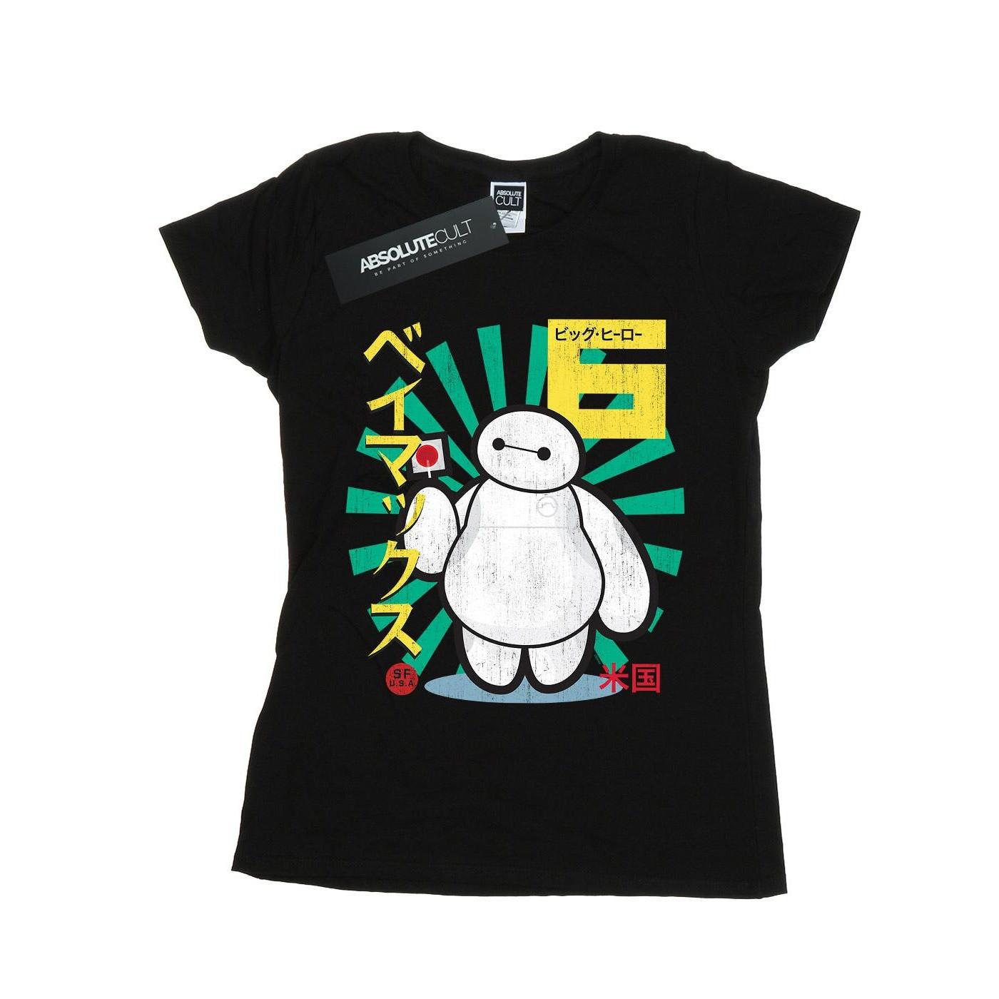 Image of Big Hero 6 Baymax Lollypop Tshirt Damen Schwarz M