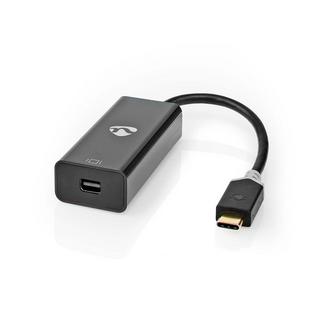 Nedis  Adaptateur USB-C™ | USB 3.2 Gen 1 | USB-C™ mâle | Mini DisplayPort femelle | 0,20 m | Rond | Plaqué or | PVC | Anthracite | Boîte avec fenêtre 