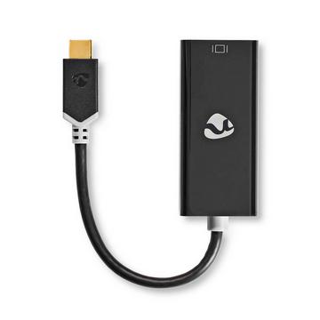 Adaptateur USB-C™ | USB 3.2 Gen 1 | USB-C™ mâle | Mini DisplayPort femelle | 0,20 m | Rond | Plaqué or | PVC | Anthracite | Boîte avec fenêtre