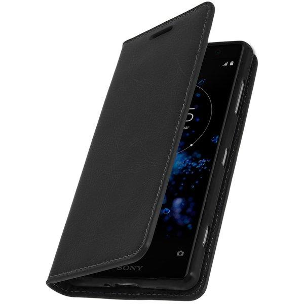 Image of Cover Echtleder Sony Xperia XZ2 Schwarz