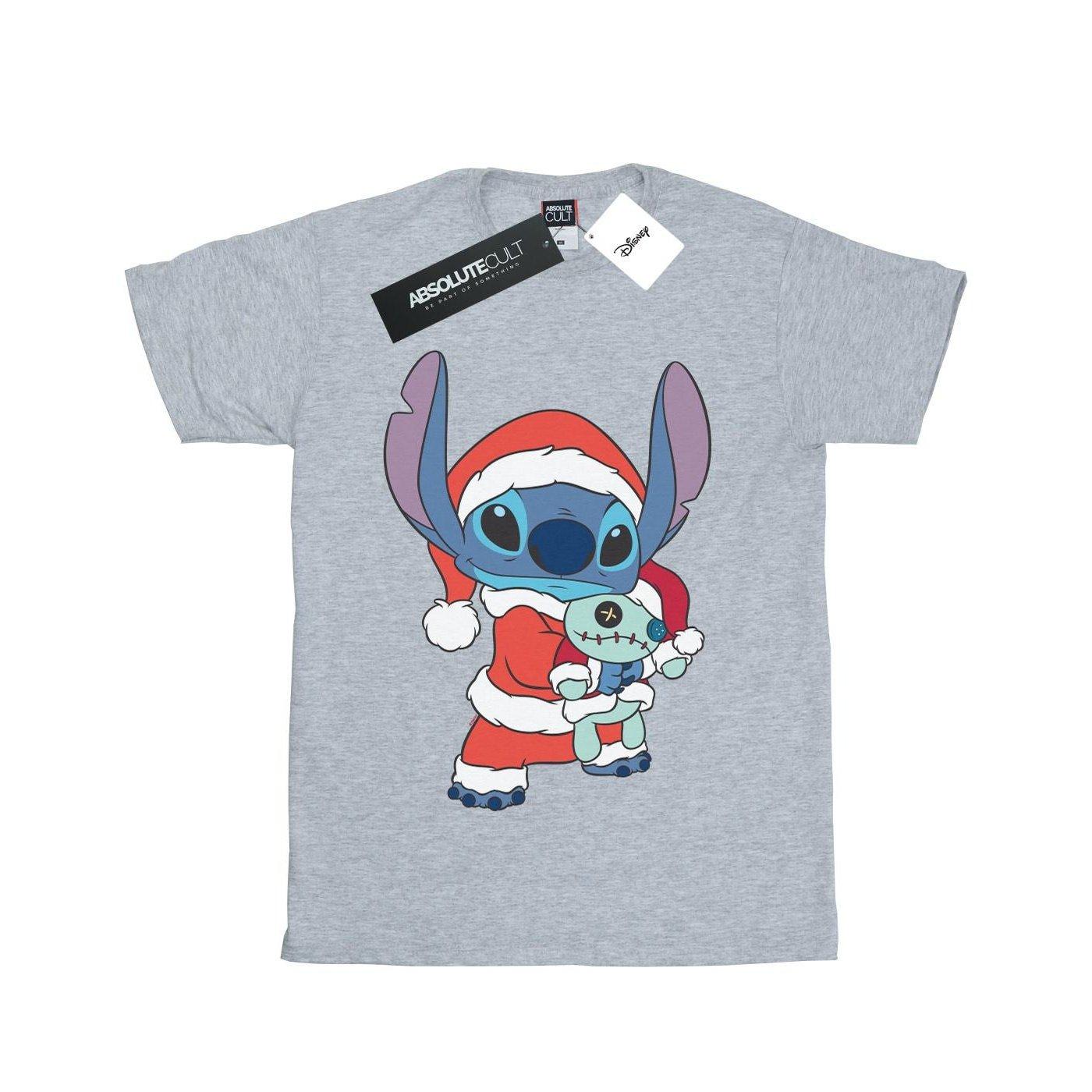 Image of Lilo And Stitch Stitch Christmas Tshirt Unisex Grau 140/146