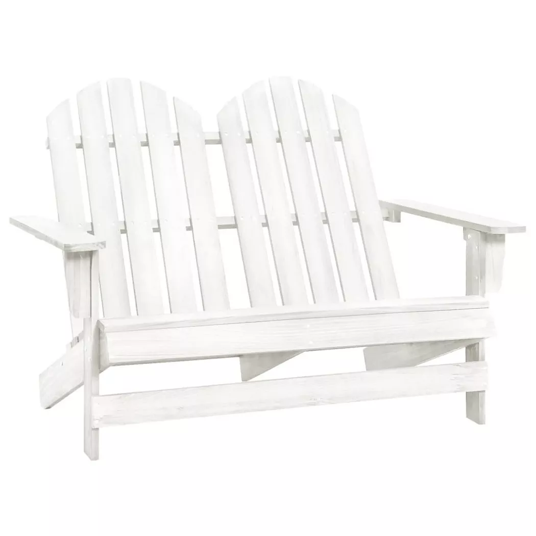 VidaXL - Chaise de jardin bois, One Size, Blanc