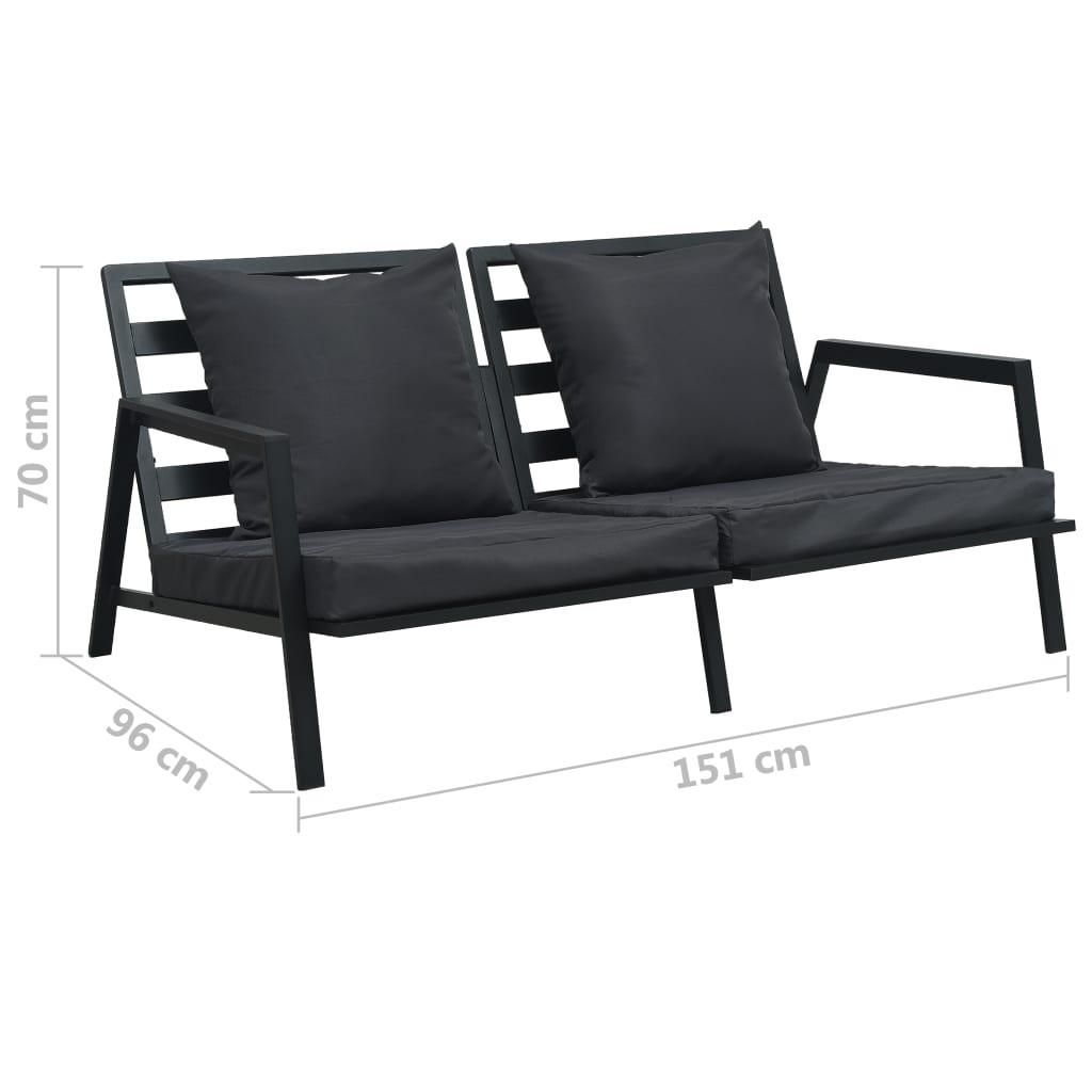 VidaXL Sofa de jardin aluminium  