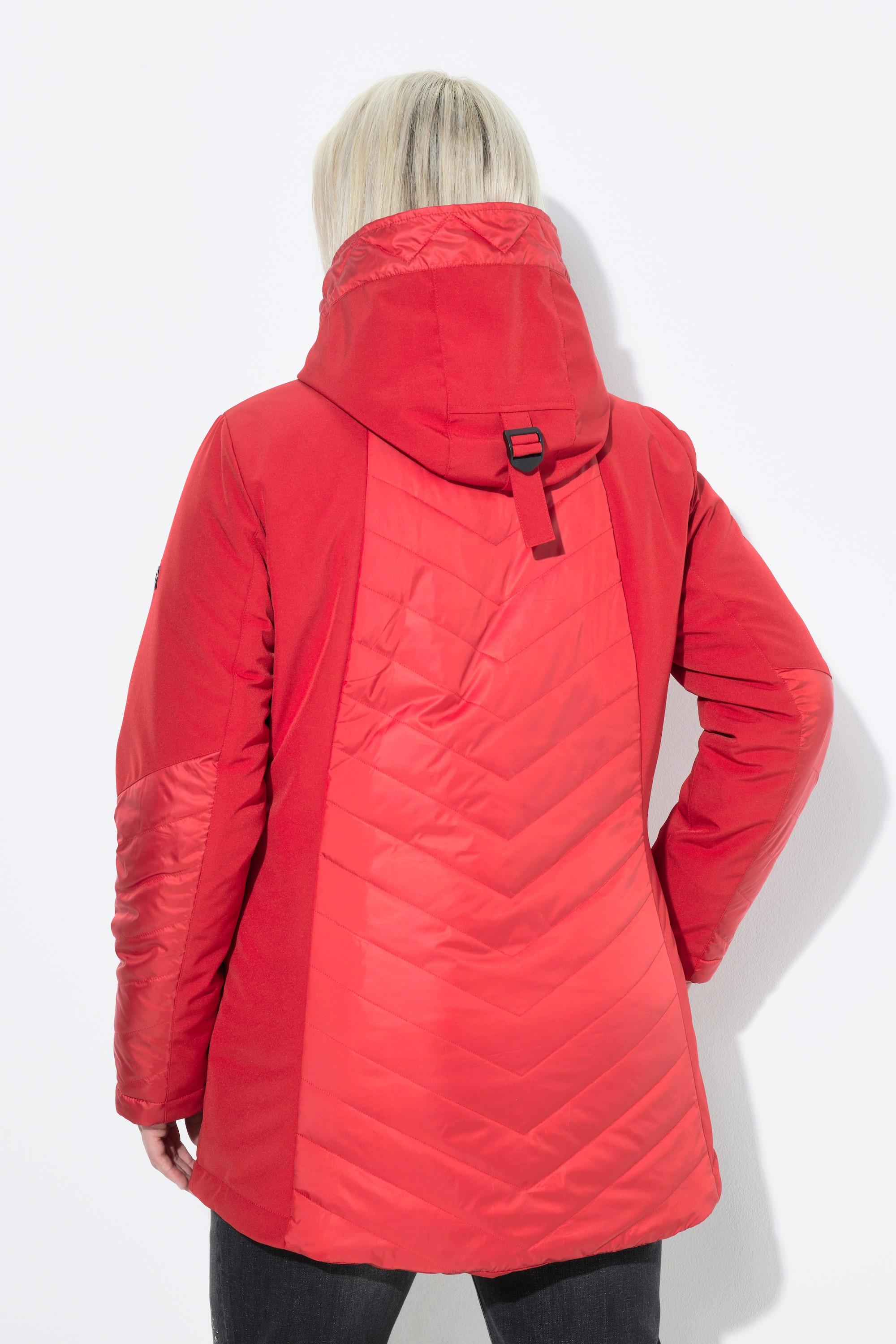 Ulla Popken HYPRAR Veste Softshell Matelassée Déperlante Coupe A avec Capuche  