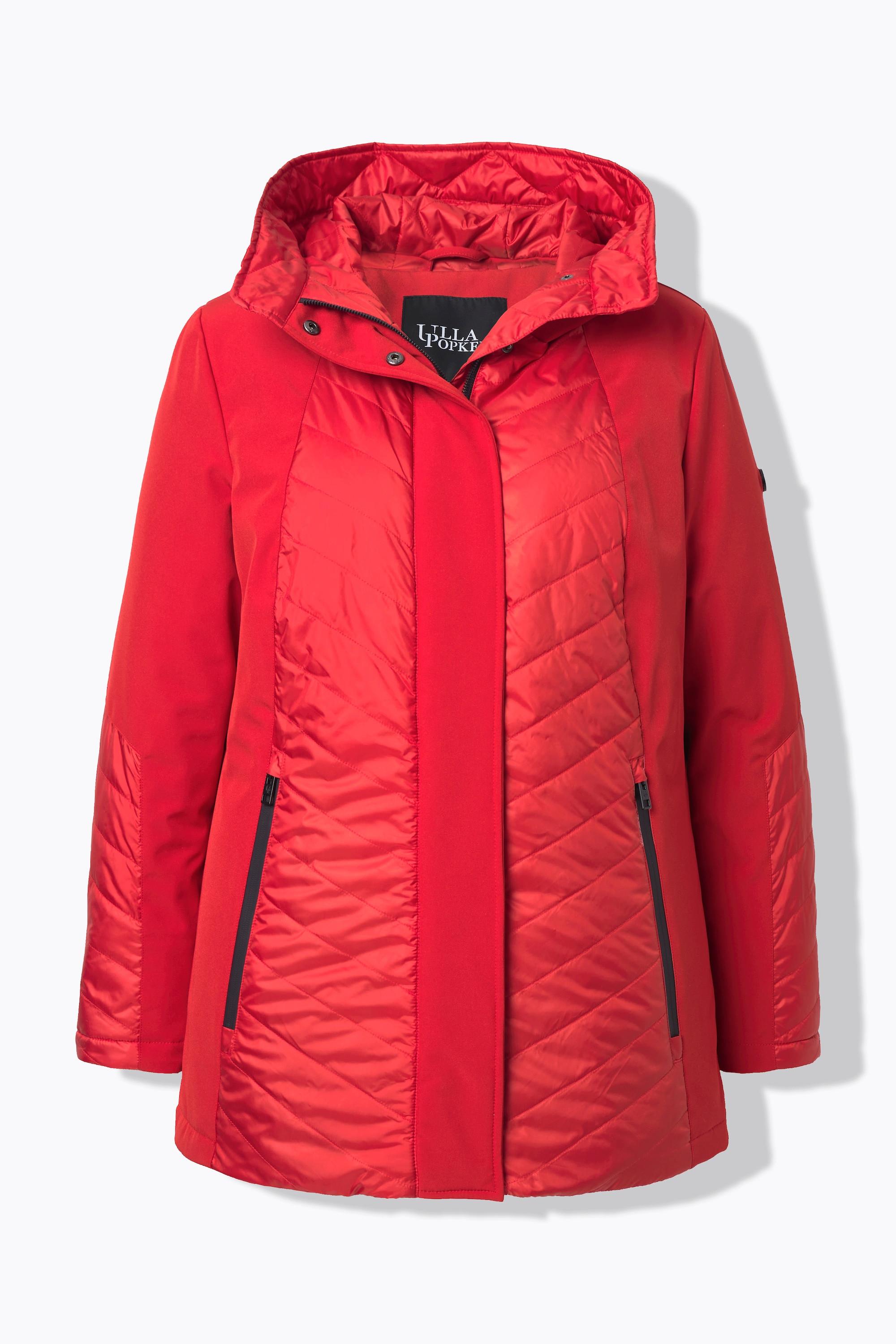 Ulla Popken HYPRAR Veste Softshell Matelassée Déperlante Coupe A avec Capuche  