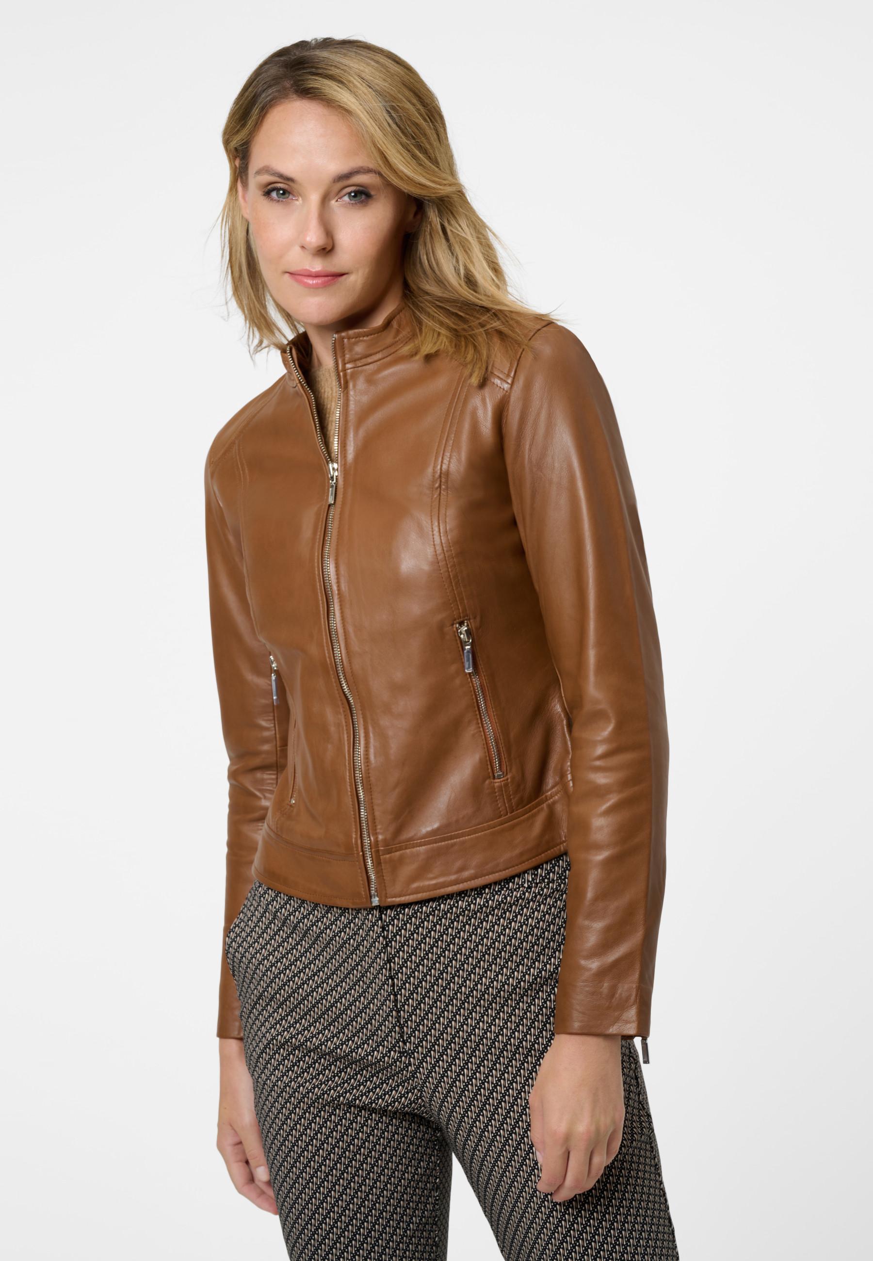 RICANO  Veste en cuir  Ciara, classique en cuir d'agneau ultra doux 