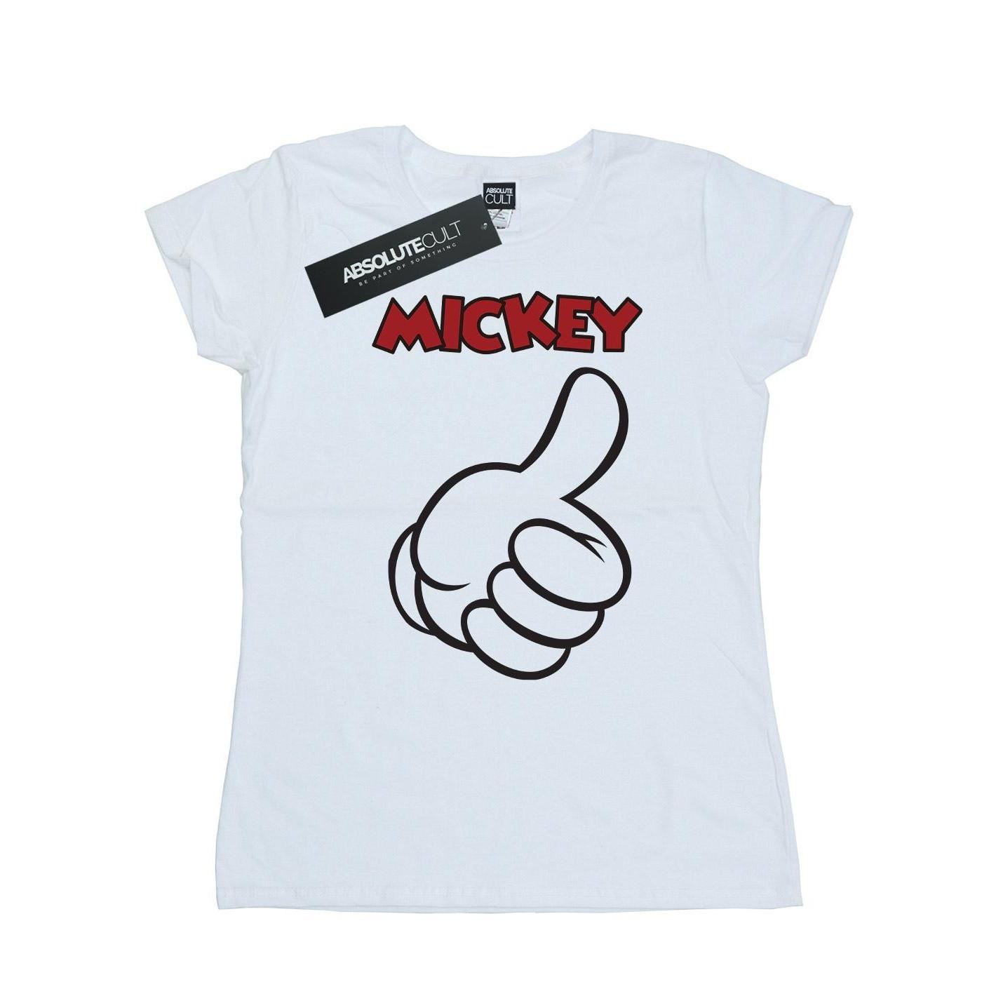 Image of Mickey Mouse Thumbs Up Tshirt Damen Weiss XXL