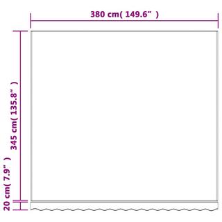 VidaXL Tissu d'auvent de remplacement tissu  