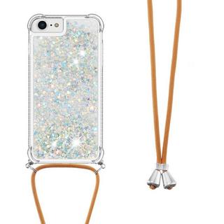 Cover-Discount  iPhone SE / 8 / 7 - Glitzer Hülle mit Umhängeband 