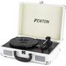Fenton  RP115 White Plattenspieler im Koffer, BT & LS, weiss 