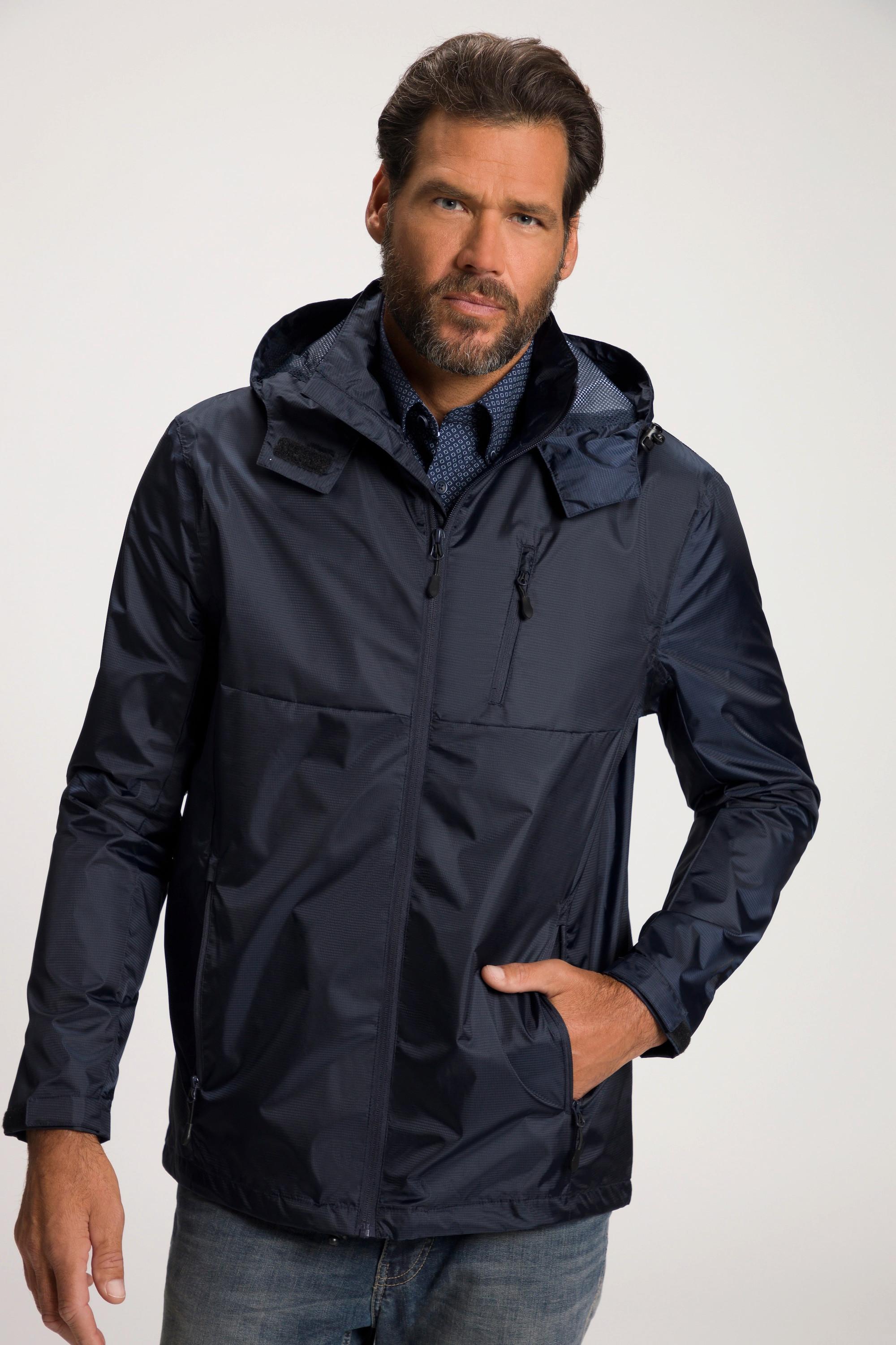 JP1880  Regenjacke, wasserdicht, Kapuze, Zipper, leichtes Mesh Futter 