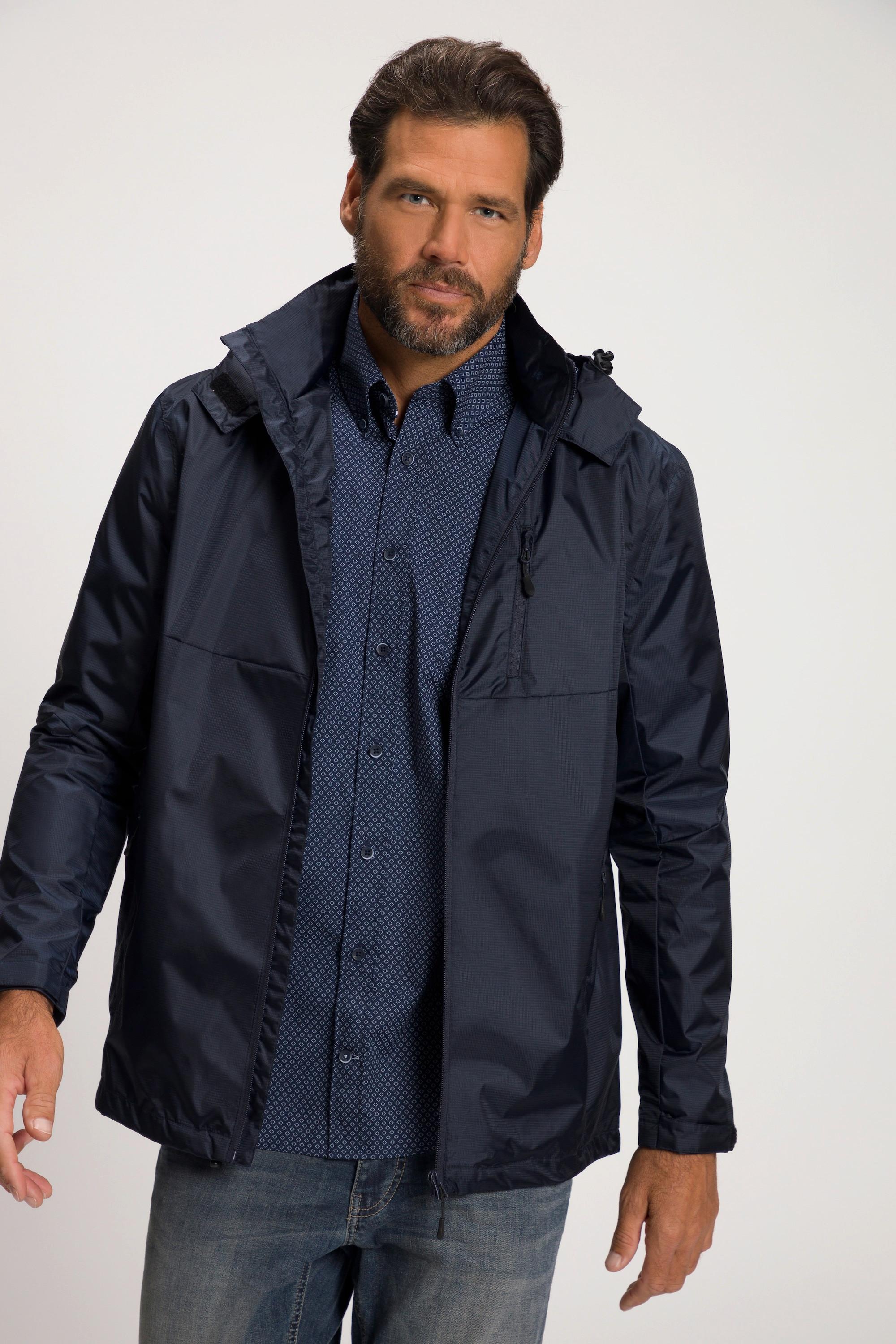 JP1880  Regenjacke, wasserdicht, Kapuze, Zipper, leichtes Mesh Futter 