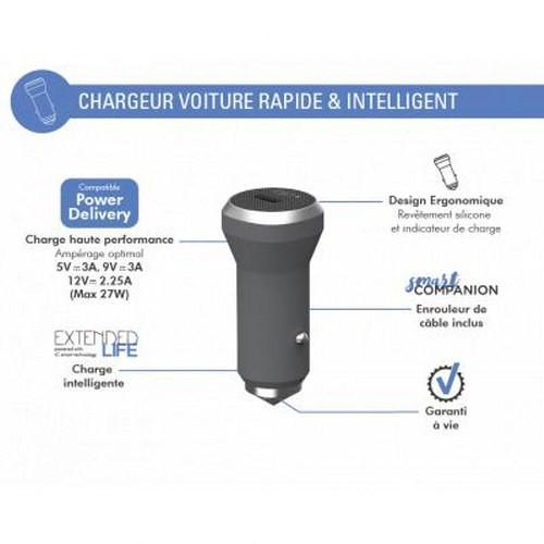 Force Power  Chargeur voiture allume-cigare 27W 