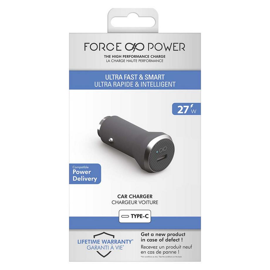 Force Power  Chargeur voiture allume-cigare 27W 