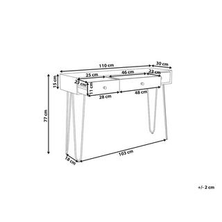 Beliani Konsolentisch aus Mango Holz Retro MINTO  