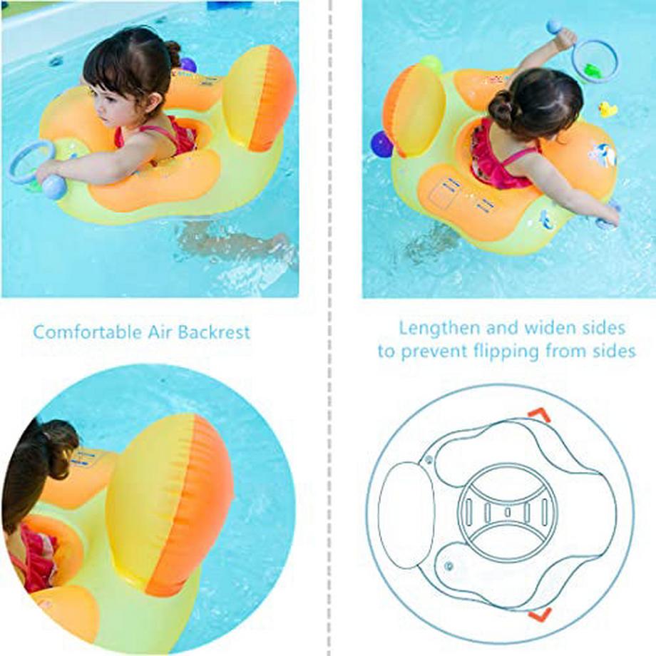 Activity-board Schwimmring Baby mit Sonnensegel Schwimmring Baby mit Rückenlehne  