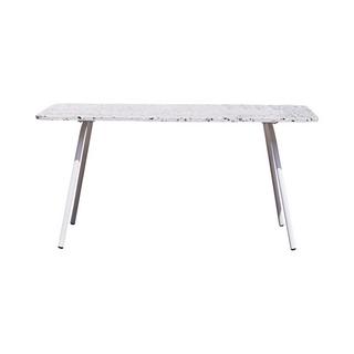 Tikamoon Table rectangulaire en terrazzo premium et métal white 4-6 pers. Elio  