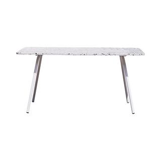 Tikamoon Table rectangulaire en terrazzo premium et métal white 4/6 pers. Elio  