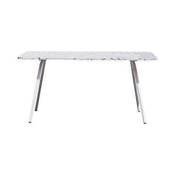 Table rectangulaire en terrazzo premium et métal white 4/6 pers. Elio