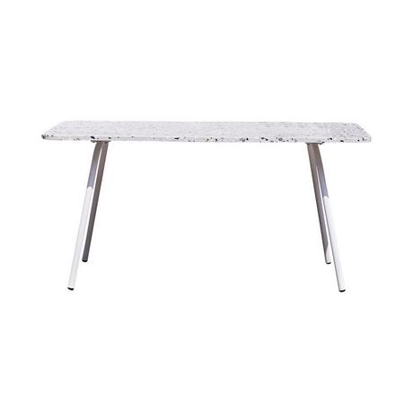 Tikamoon Table rectangulaire en terrazzo premium et métal white 4-6 pers. Elio  