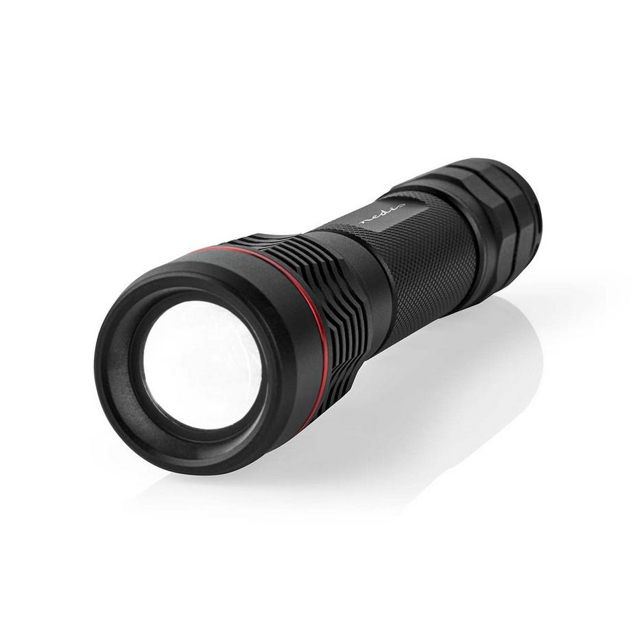 Nedis  LED Taschenlampe | Batterie betrieben | 3,7 V DC | 10 W | Gebaut -in lithium ion | Batterien enthalten | Wiederaufladbar | Angegebener leuchtender Fluss: 1000 LM | Beleuchtungsbereich: 200 m | Strahlungswinkel: 10 ° 