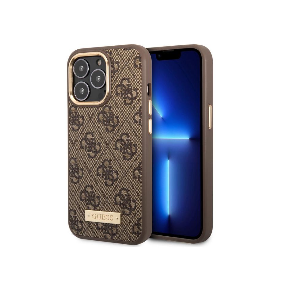 GUESS  Coque Magsafe iPhone 14 Pro Metal Plate 
