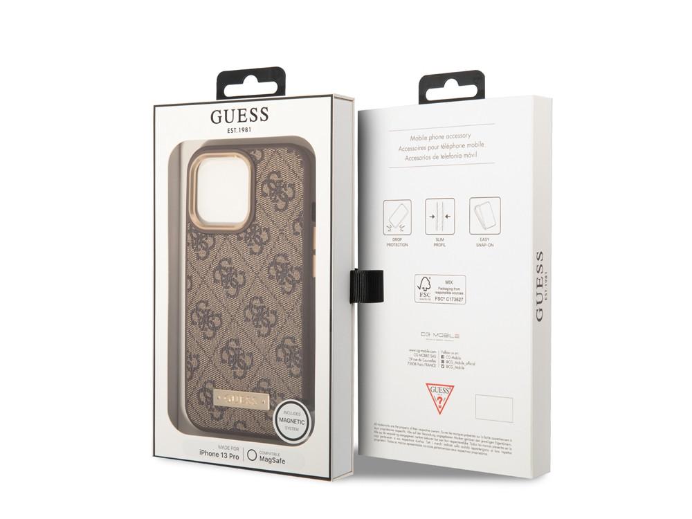 GUESS  Coque Magsafe iPhone 14 Pro Metal Plate 