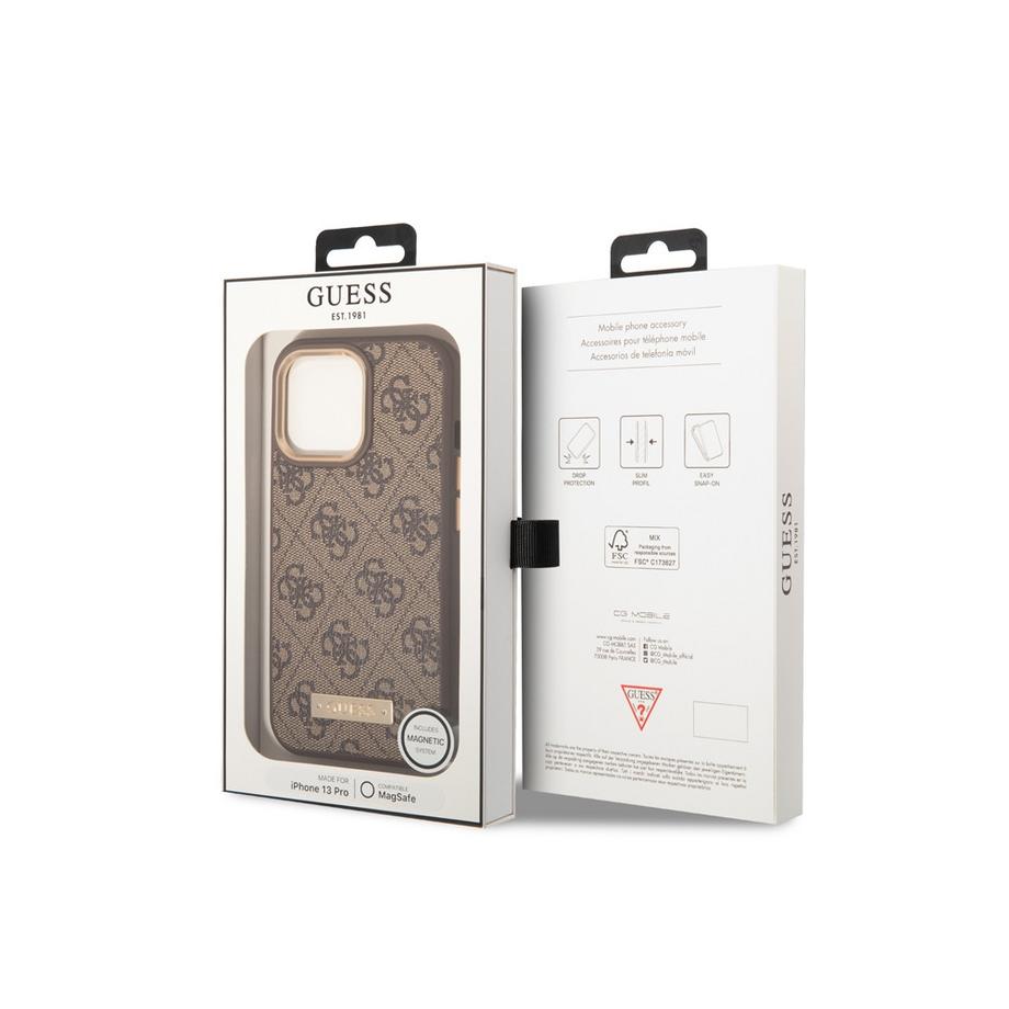GUESS  Coque Magsafe iPhone 14 Pro Metal Plate 