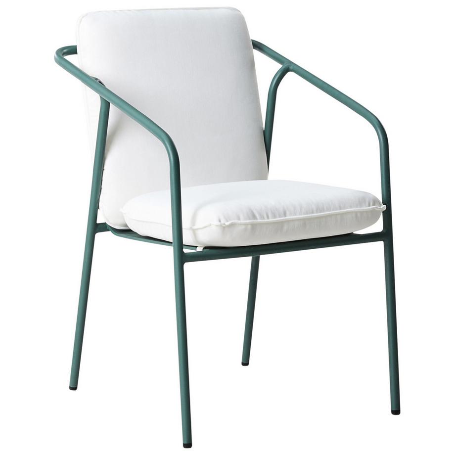 Beliani Set di 4 sedie da giardino con cuscini en Alluminio Minimalista ASCIANO  