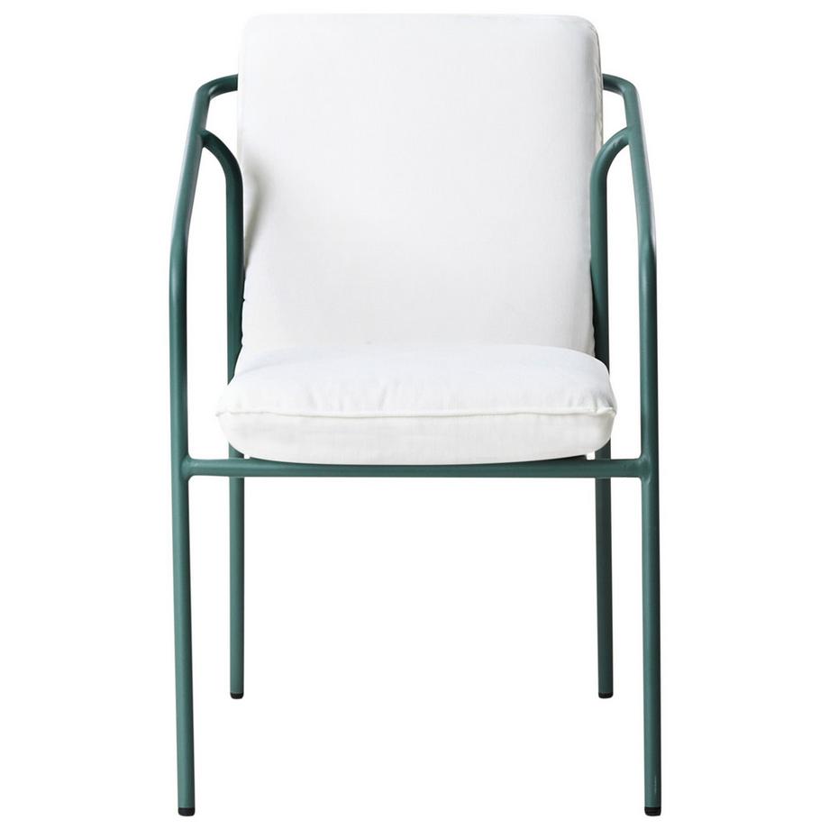 Beliani Set di 4 sedie da giardino con cuscini en Alluminio Minimalista ASCIANO  