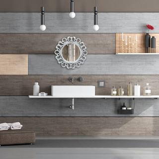 B2X Dekorativer runder Wandspiegel  