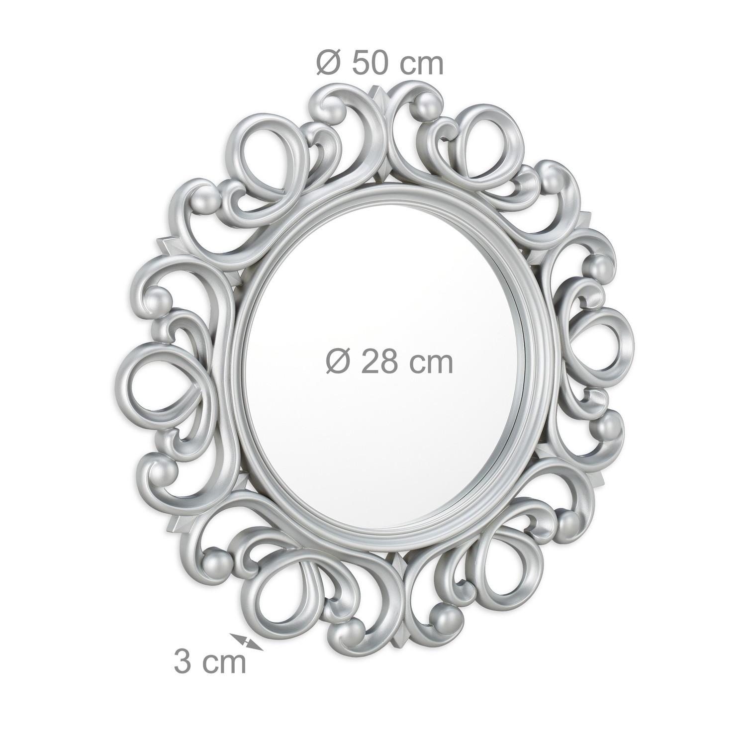 B2X Dekorativer runder Wandspiegel  