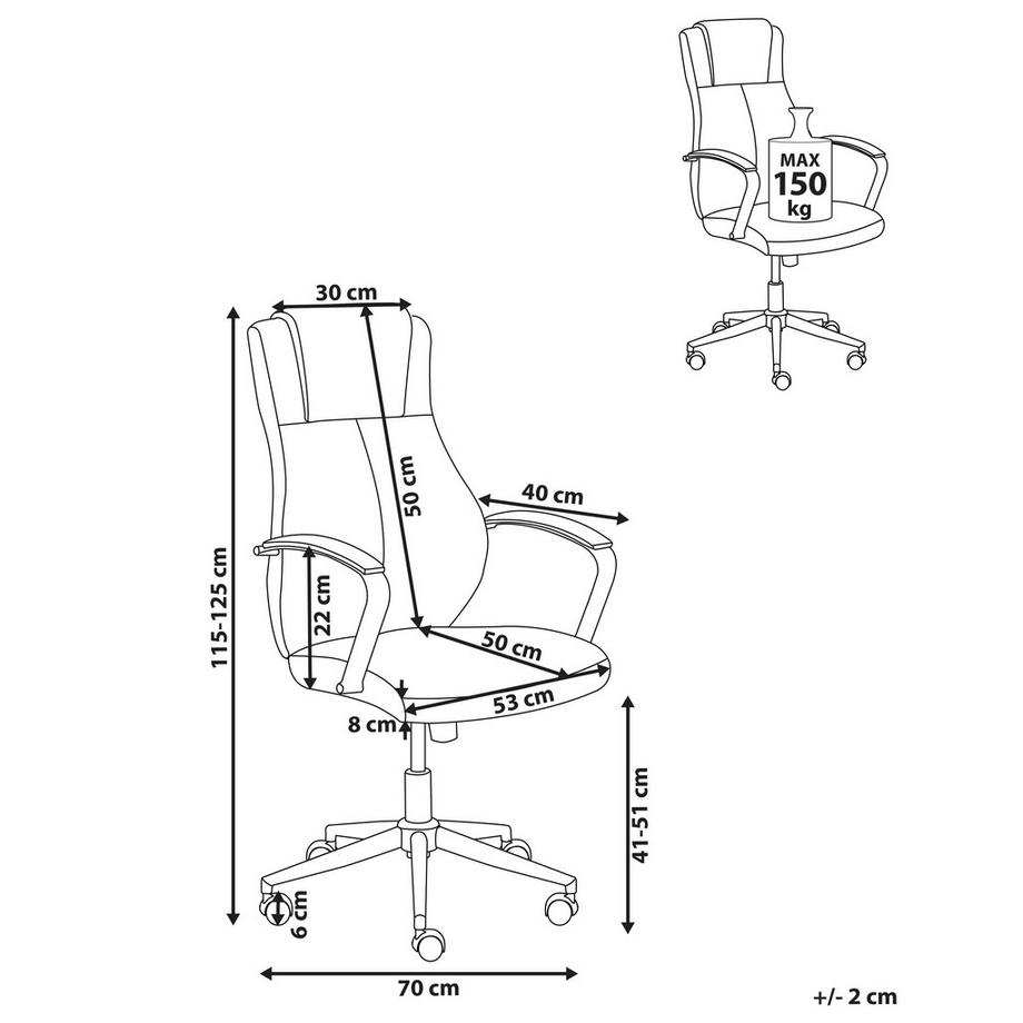 Beliani Chefsessel aus Kunstleder Klassisch ADEPT  
