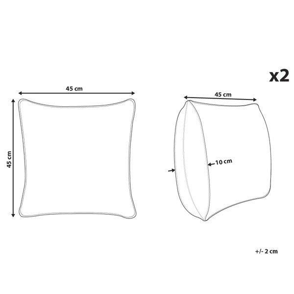 Beliani Set di 2 cuscini en Poliestere Classico SVEN  