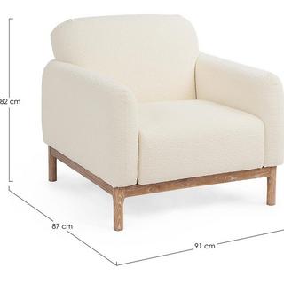 mutoni Fauteuil Detroit bouclé naturel  