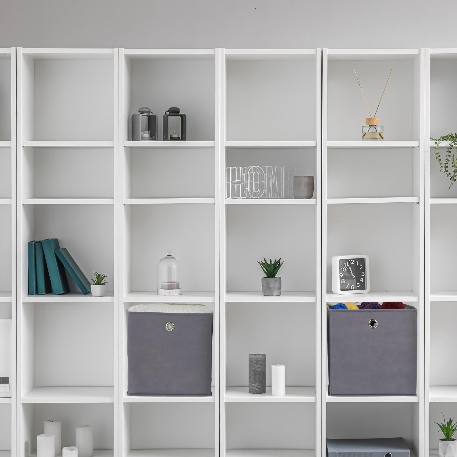 Northix Graue Aufbewahrungsbox - 4 Stück  