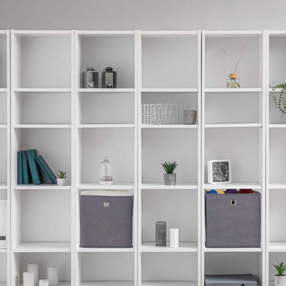 Northix Scatola portaoggetti grigia - 4 pezzi  