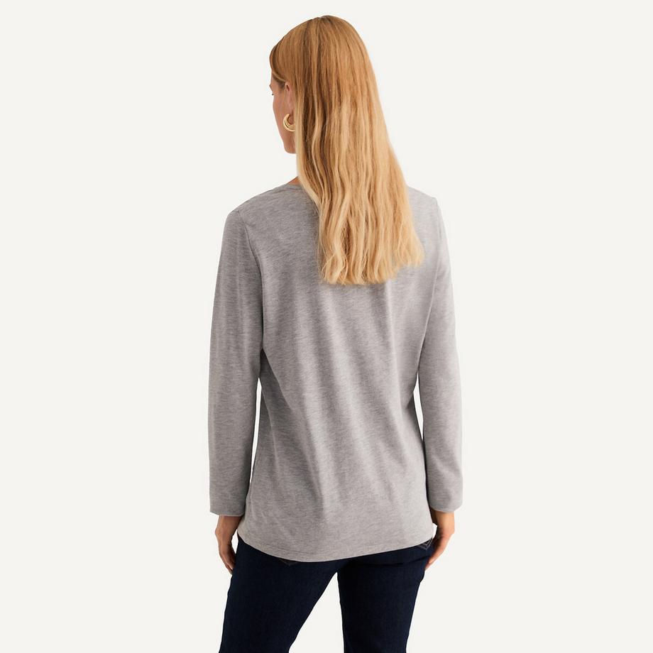 La Redoute Collections Langarm Rundhals Shirt  