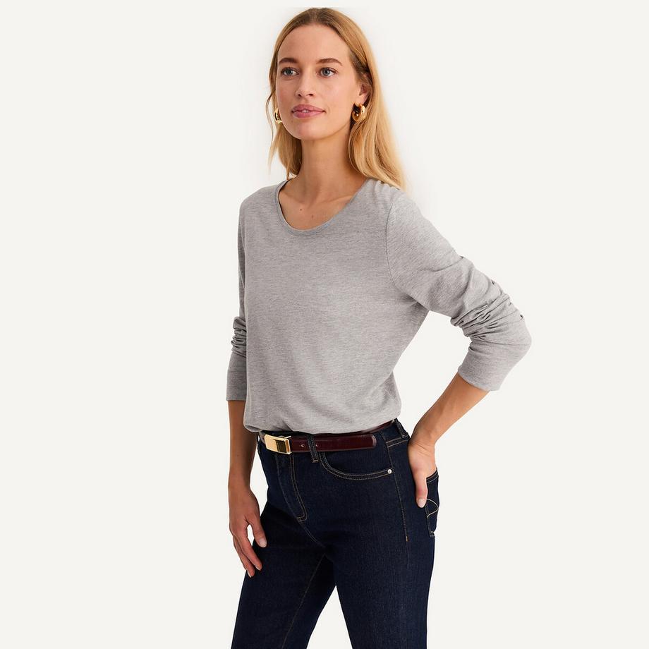 La Redoute Collections Langarm Rundhals Shirt  