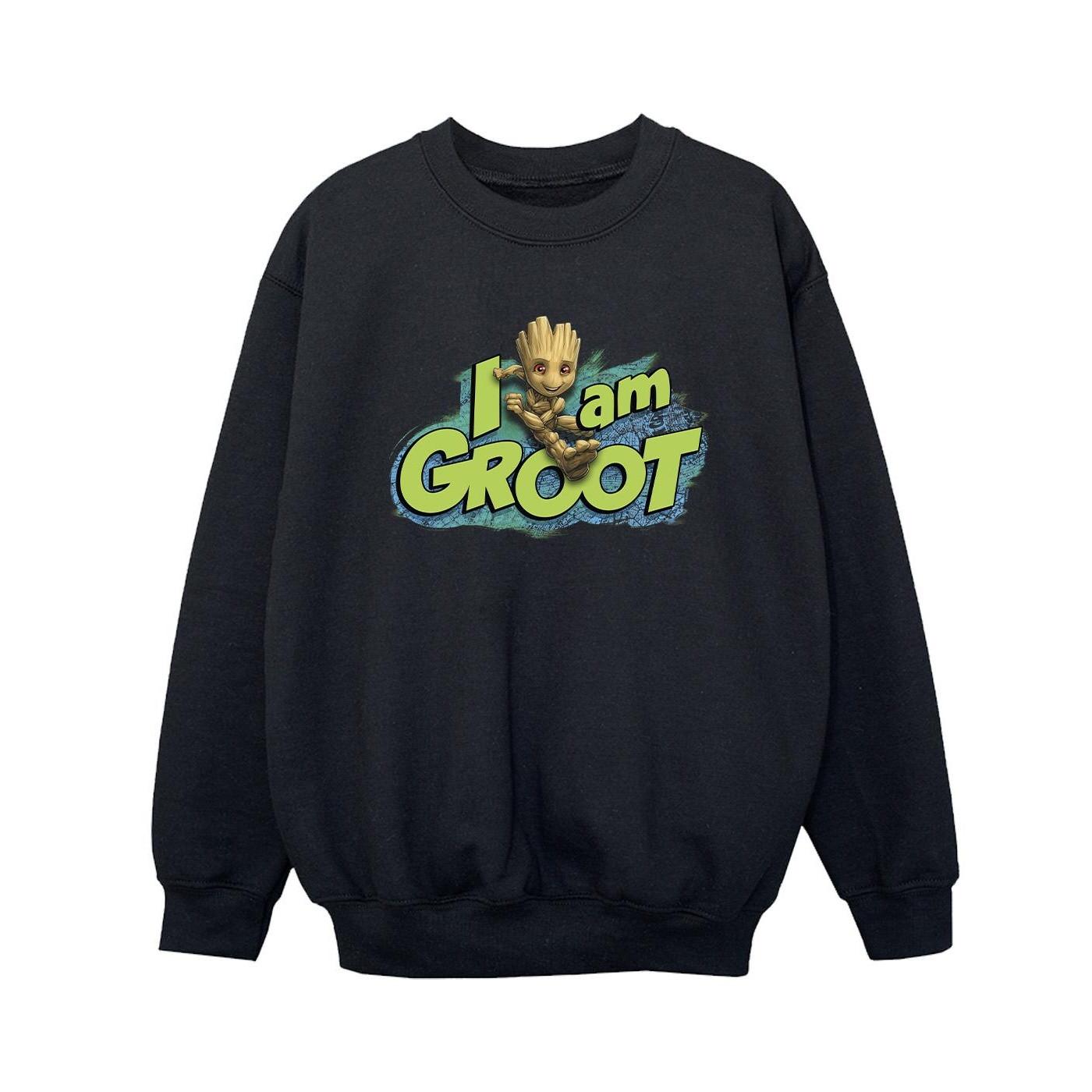 Image of Guardians Of The Galaxy I Am Groot Jumping Sweatshirt Jungen Schwarz 152-158