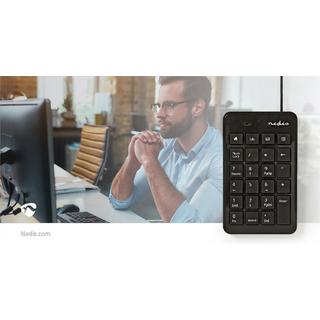 Nedis  Kabelgebundene Tag-Tastatur | USB-A | Büro | Einhändig | Numerisch | Numerische Tastatur 