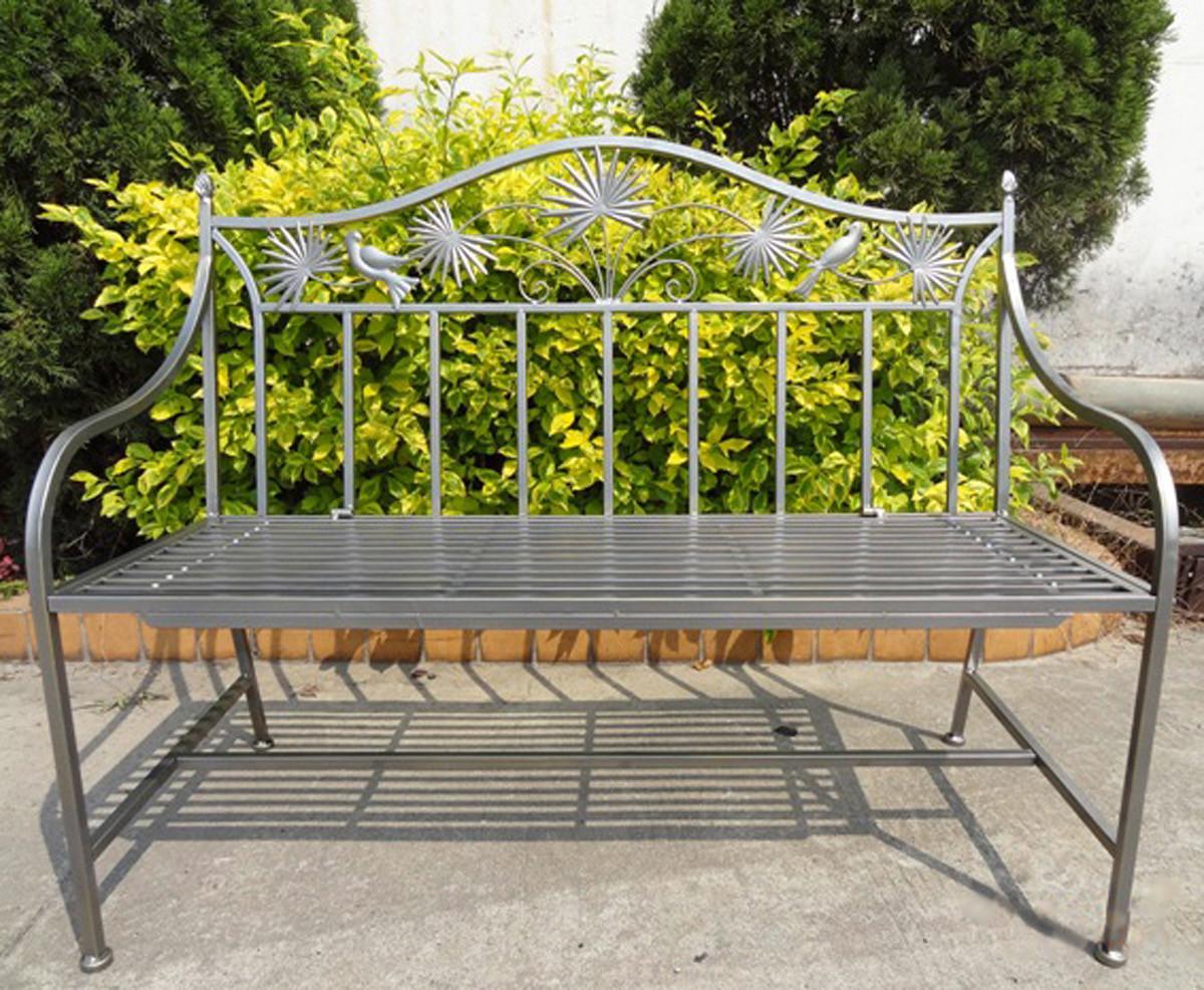 mutoni Banc de jardin Talin fer argent 111  