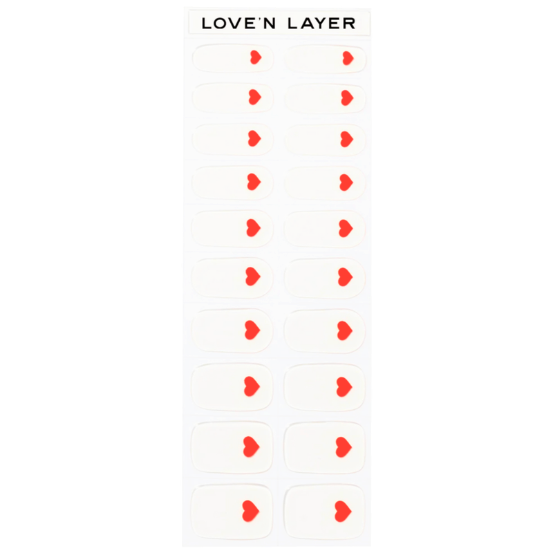 Lovenlayer  adesivi per unghie Autocollants pour ongles Single Love Lady Red 