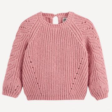 Grobstrickpullover mit rundem Ausschnitt
