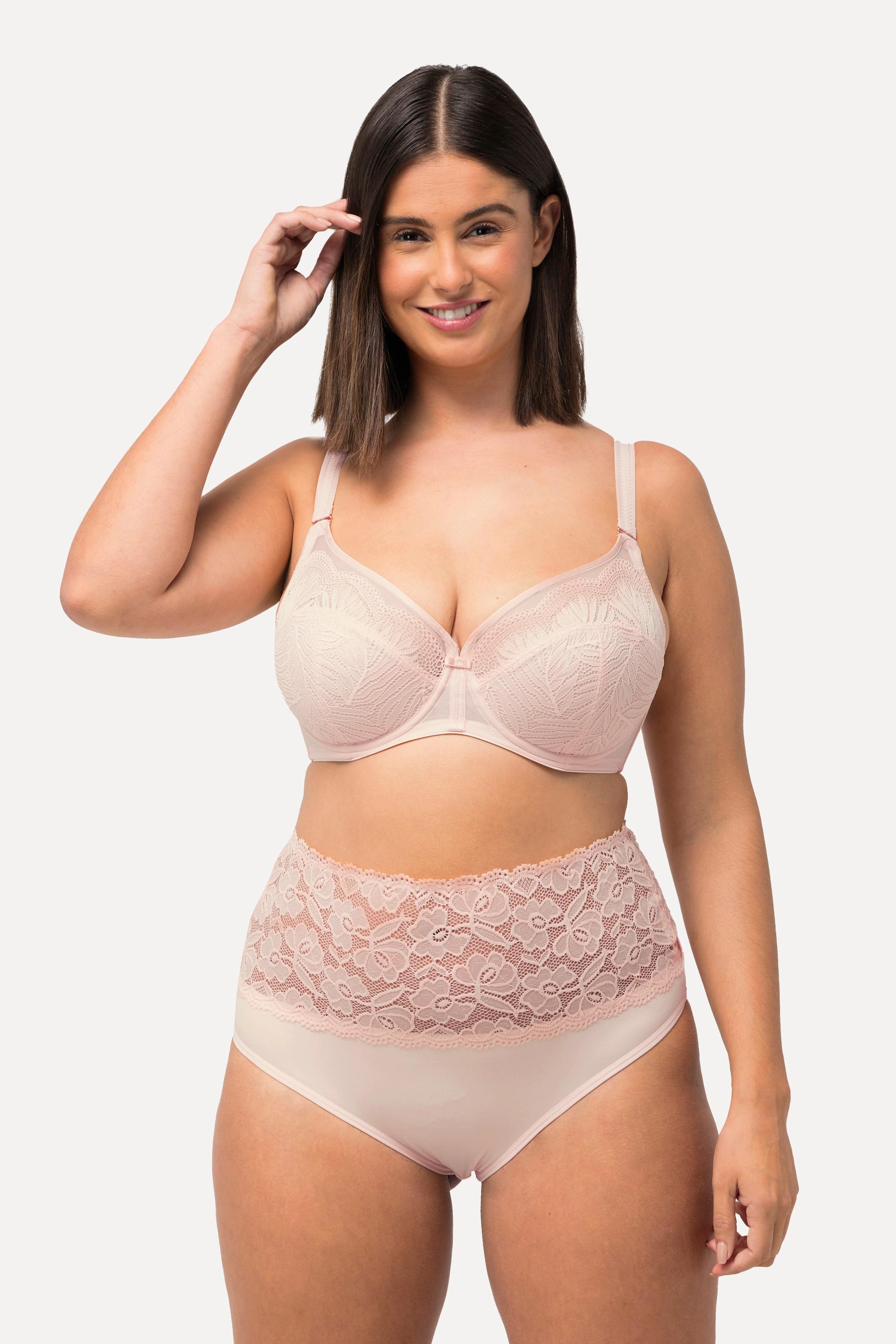 Ulla Popken  Reggiseno con ferretto, pizzo e coppa C-F 