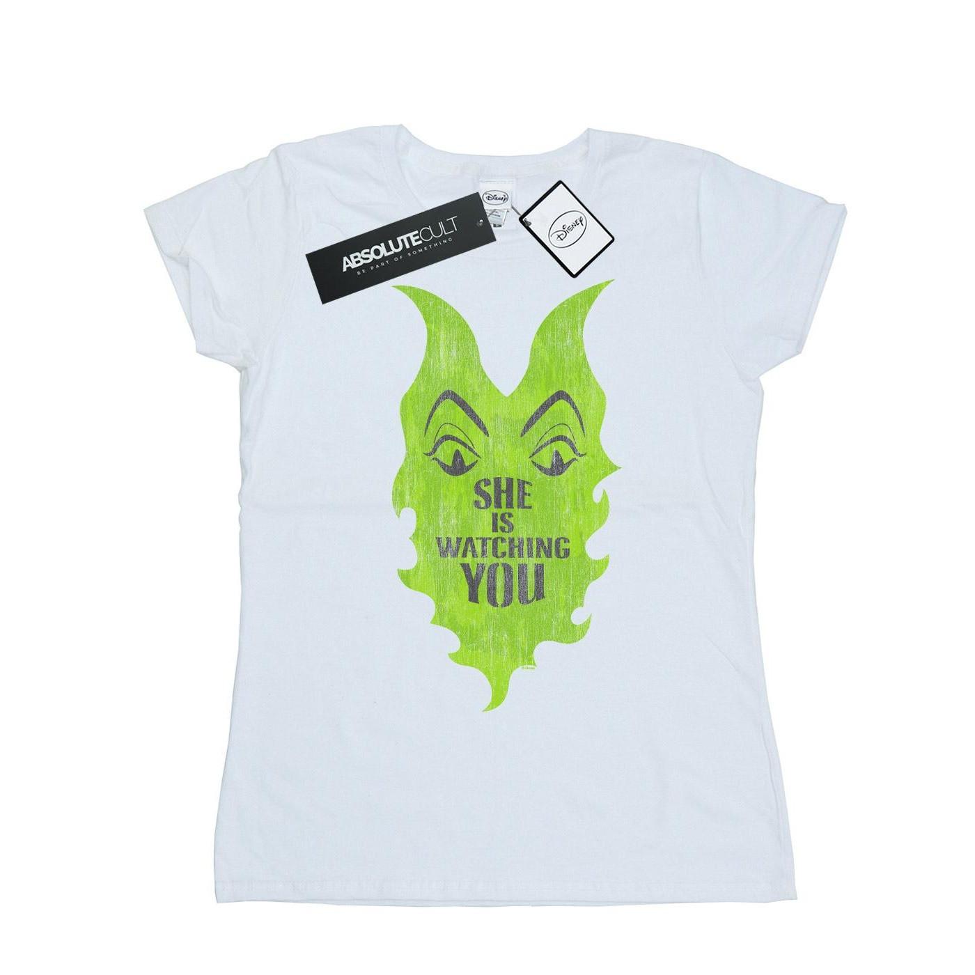 Image of The Descendants Maleficent She Is Watching Tshirt Damen Weiss XXL
